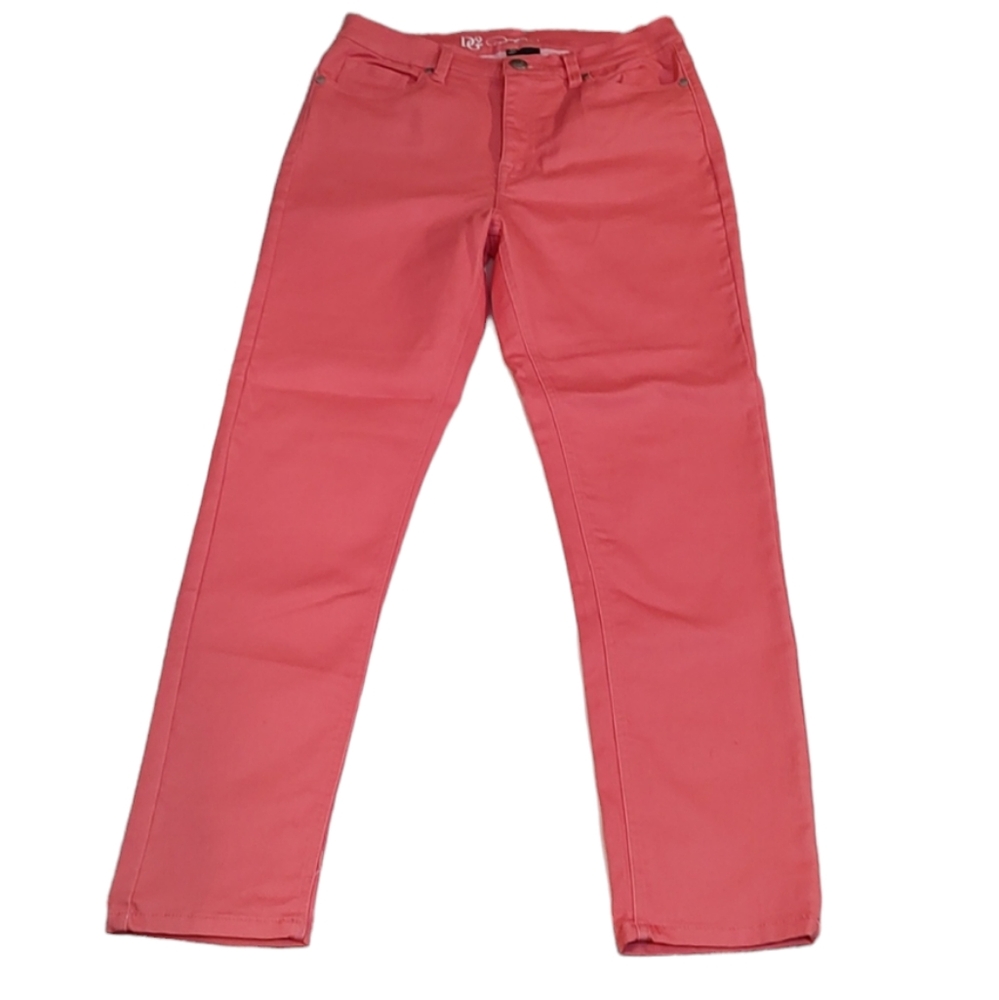 New DG2 Diane Gilman High Waist Coral Stretchy Jeans sz 10